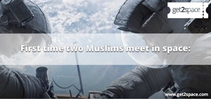 First time two Muslims meet in space